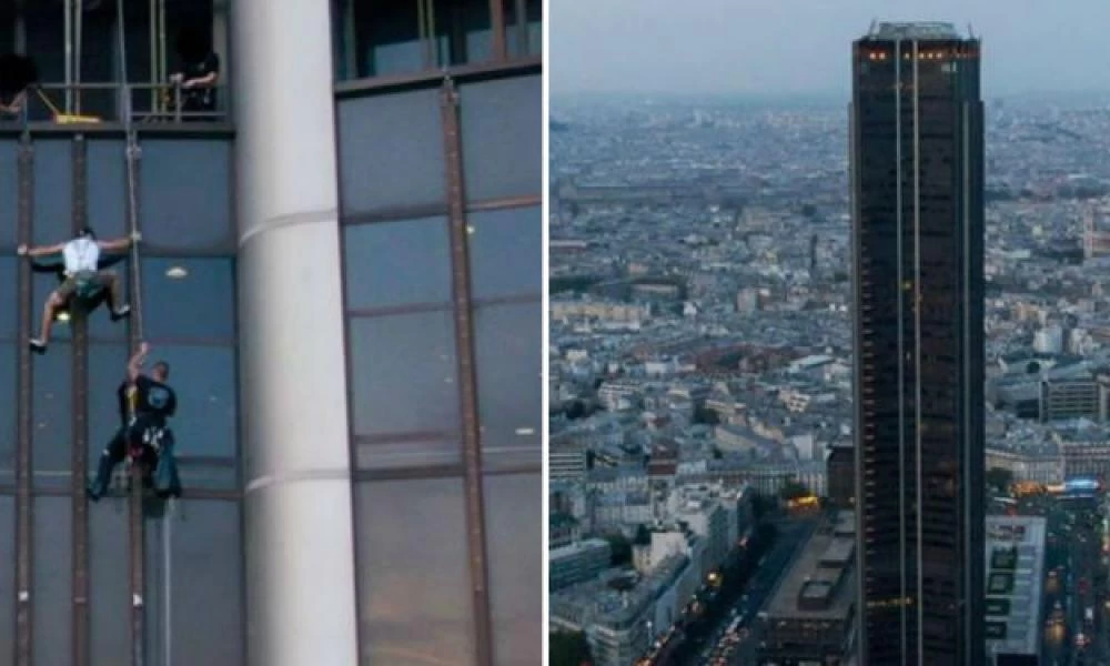 Παρίσι: Ορειβάτης σκαρφαλώνει χωρίς σκοινιά σε ουρανοξύστη και συλλαμβάνεται - Βίντεο
